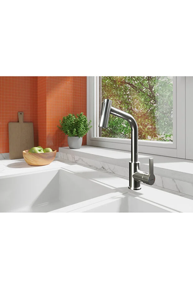 Artema Maestro A42146 Pull-Out Eviye Mutfak Bataryası, Krom